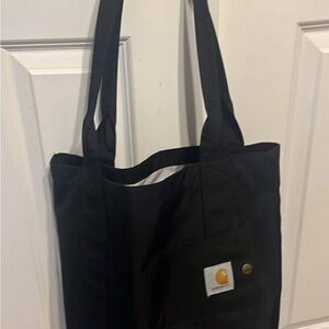 Carhartt Black Workwear Canvas Tote with Logo Patch